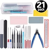 Findfly 21Pcs Modeler Basic Tools Craft Set Hobby Building Tools Kit For Gundam Car Model Building