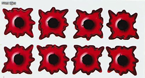 Rapid Fire Bullet Holes Red Sticker Decal 1 Sheet #8.
