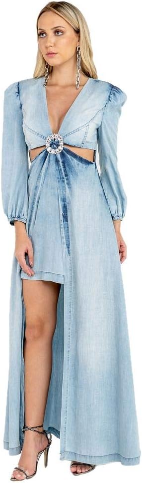 vestido longo com capa