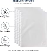 1ABOVE 30 Micron A4 Glass Clear Plastic Wallets 500 Pack view 9