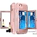 iPhone 6S Plus Mirror Wallet Case,Auker iPhone 6 Plus Slim Fit Armor Card Holder Kickstand Feature Dual Layer [Hard Shell+Soft Silicon] Shockproof Impact Drop Resistant Hybrid Protective Case