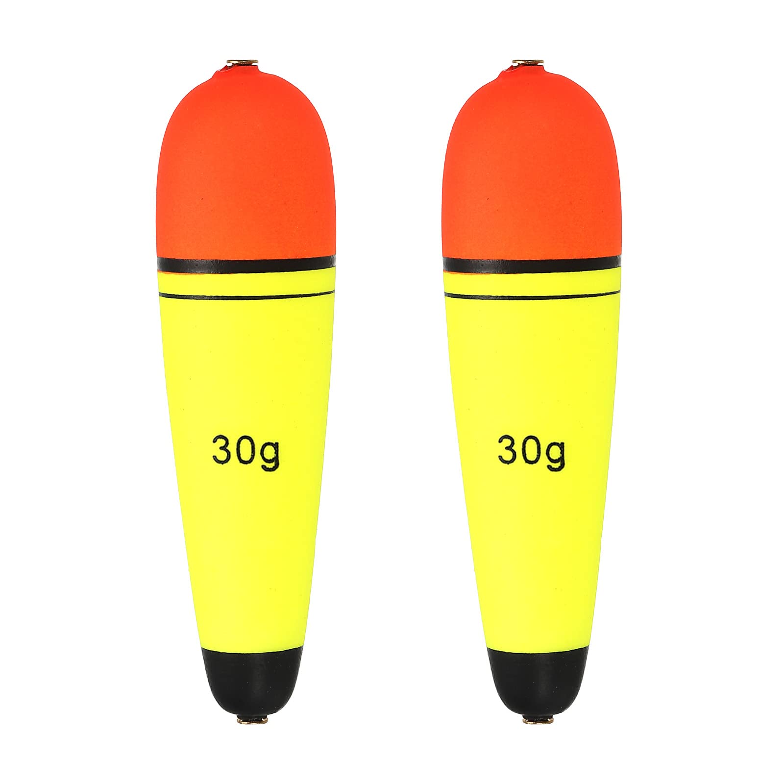 PATIKIL 1oz Fishing Slip Bobbers, 2 Pack EVA Fishing Float for Sea Fishing Freshwater, Yellow