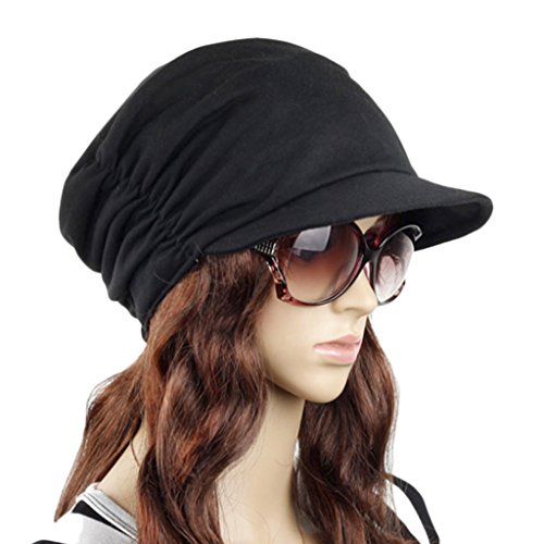 Women s fashion drape layers slouch beret beanie soft brim newsbo…