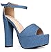 J. Adams Platform Ankle Strap High Heel - Peep Toe Sandal Pump - Formal Party Chunky Dress Heel - Tutu