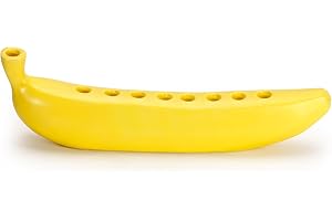 Kikkerland Novelty Ceramic Banorah – Menorah for Hanukkah, Chanukah Candle Holder – Fun Holiday Gift, Banana Themed Menorah