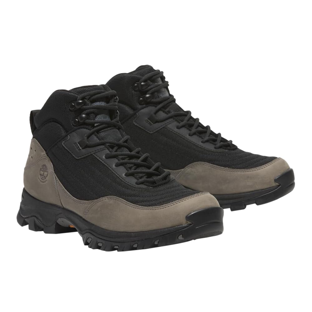 Timberland Men's Mt. Maddsen Mid Lace Up Waterproof Hiking Boot, Black Mesh W Md Grey, 10.5 Medium Image