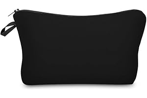 MRSP Cosmetic Bag Makeup bags for women,Small makeup pouch Travel bags for toiletries waterproof (Black)