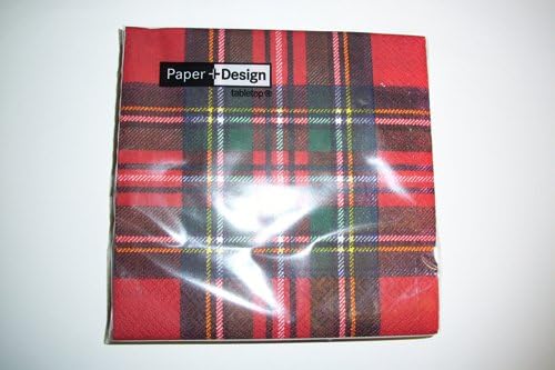 SCOTTISH 20 ROYAL STEWART TARTAN PAPER LUNCH NAPKINS