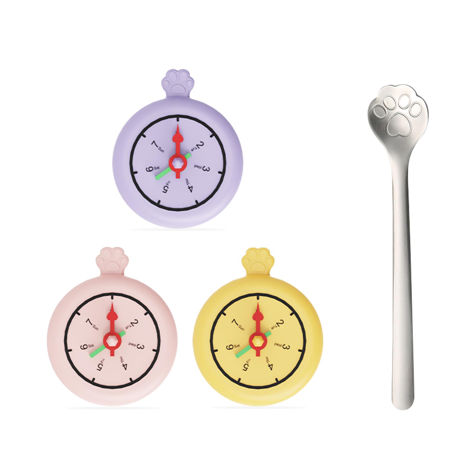 Photo 1 of ***STOCK PHOTO FOR REFERENCE ONLY***Dog Food Can Covers lids 4Pcs Cat Food Can Covers Lids Silicone Can Lids with Stainless Steel Spoon,Universal Size Fit Most Standard Size Canned Dog and Cat Food BPA Free Food Safe