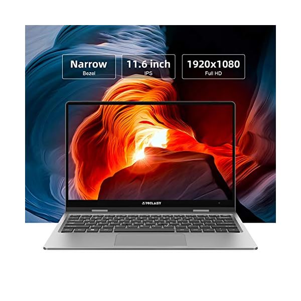 360 Laptop TECLAST F5 11.6 Inch Touchscreen 2in1 Laptop 8GB RAM 256GB ROM SSD Notebook Intel N4100 Convertible Laptop…