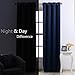 NICETOWN Navy Blue Curtain 63 inches Long - Home Decoration Light Blocking Room Darkening Drape/Drapery for Nursery Room, Ring Top, 52 inches Wide by 63 inches Long, 1 PC