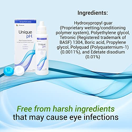 Menicon Unique pH MultiPurpose Contact Lens Solution With Lens Case (4