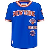 Pro Standard Big Boys NBA New York Knicks Retro Classics Short Sleeve Taping Tee Royal Blue/Orange XL