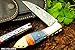 (18 5/18) DKC-58 BLUE JAY Damascus Folding Pocket Knife 4.5