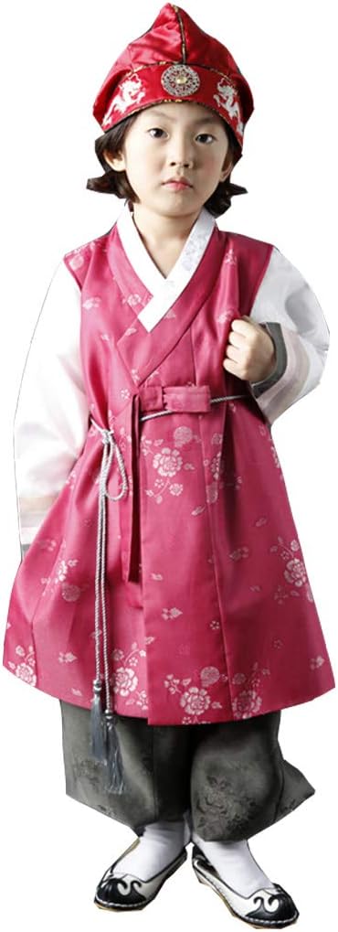 HanbokKorean Hanbok Boy Traditional Clothing Top Vest Pants Birthday Baby Boys Clothes Thanksgiving New Year Festival CB1908