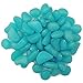DE 100 Man-made Blue Glow in the Dark Pebbles Stone for Garden Walkway