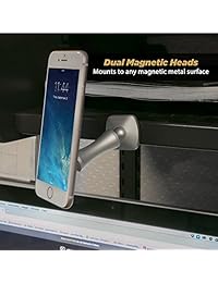 Scosche MEDPASR MagicMount Elite   Soporte adhesivo de doble pivote para smartphone   GPS para el automóvil, hogar, oficina   plata