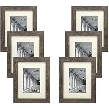 Studio 500 Distressed Grey Picture Frames from Our Distressed Collection (MDF2915) Grey, 6-Pack, Comes in Different Sizes (8x10)
