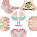 Orthopedic Bunion Corrector & Bunion Relief Elastic Sleeve Protectors-Gel Separators Spacer Spreader-Hammertoe Straightener Turf Big Toe Brace Splint-Ball Stretcher Heel Cushion Inserts For Women M-L