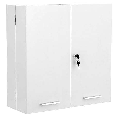 COSTWAY Medizinschrank Medikamentenschrank Hausapotheke Arzneischrank Erste Hilfe Schrank abschließbar Metall