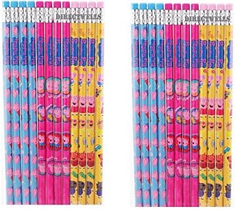 24 Pcs Peppa Pig Wood Pencils Birthday Party Favors Bag Fillers - 2 DZ