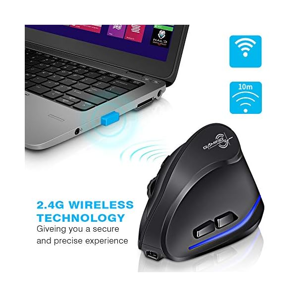 ECHTPower-Vertical-Ergonomic-Mouse-WirelessRechargeable-Optical-USB-Mouse-for-LaptopDesktopPCMacbook-with-100016002400-DPI6-Buttons ECHTPower Vertical Ergonomic Mouse Wireless,Rechargeable Optical USB Mouse for Laptop/Desktop/PC/Macbook with 1000/1600…