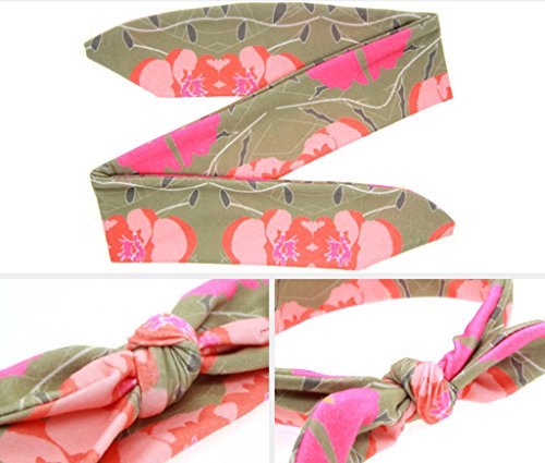 Comfysail Mother and Baby Girls Headband Hairband Bow Knot Elastic Headdress Set - Thumbnail 5