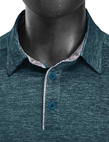 image for Fresca Men's Sun Protection Performance Quick Dry Golf Solid Polo Acti