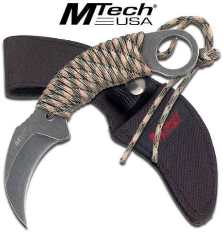 MT-670 M-Tech Karambit Fix Blade YqAPkMvhy Knife jR1MR 6.65" Overall ayeuiu56 hlbv23rt Karambit rs2kGfkLwv Knife6.65" OVERALL3.3MM THICKNESS STAINLESS STEEL BLADE2.5" STONEWASH FINISHED BLADECAMO CORD WRAPPED HANDLEHANDLE WITH FINGER LTrNEtl RINGINCLUDES NYLON SHEATH