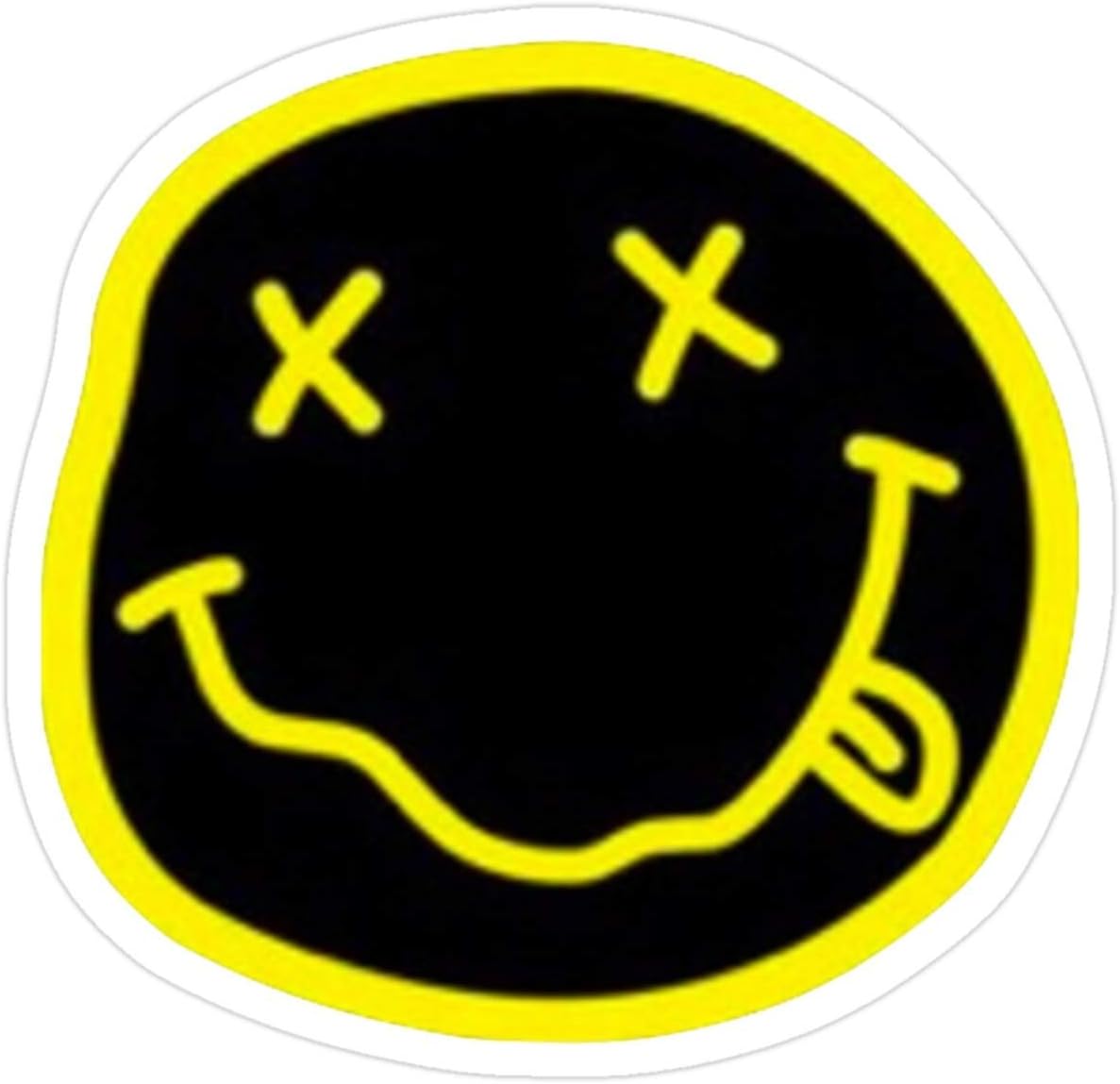 Amazon.com: Stickers Nirvana Smiley Face Logo Decals 3x4 Inch (3 Pcs