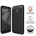 LIKESEA Carbon Fibre Style Case for Xiaomi Redmi 4/ Redmi 4X, Premium Soft TPU Gel Protective Cover with Shock-Absorption and Anti-Scratch, Black