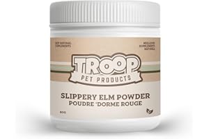 Troop Pet Products, Slippery Elm Powder, Fully Natural, Single Ingredient Supplement, for Digestive Relief (80g)