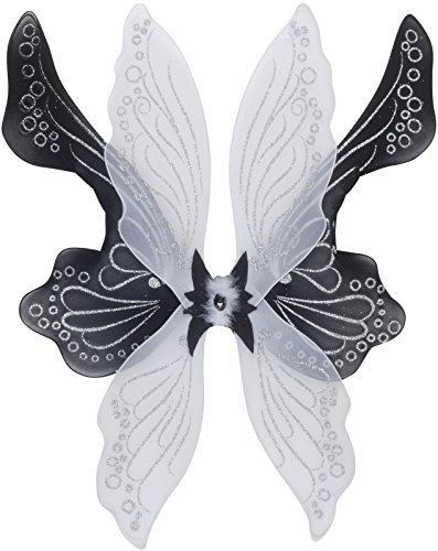 Loftus Magical & Mysterious Fairy Wings, Black White, One Size 28"