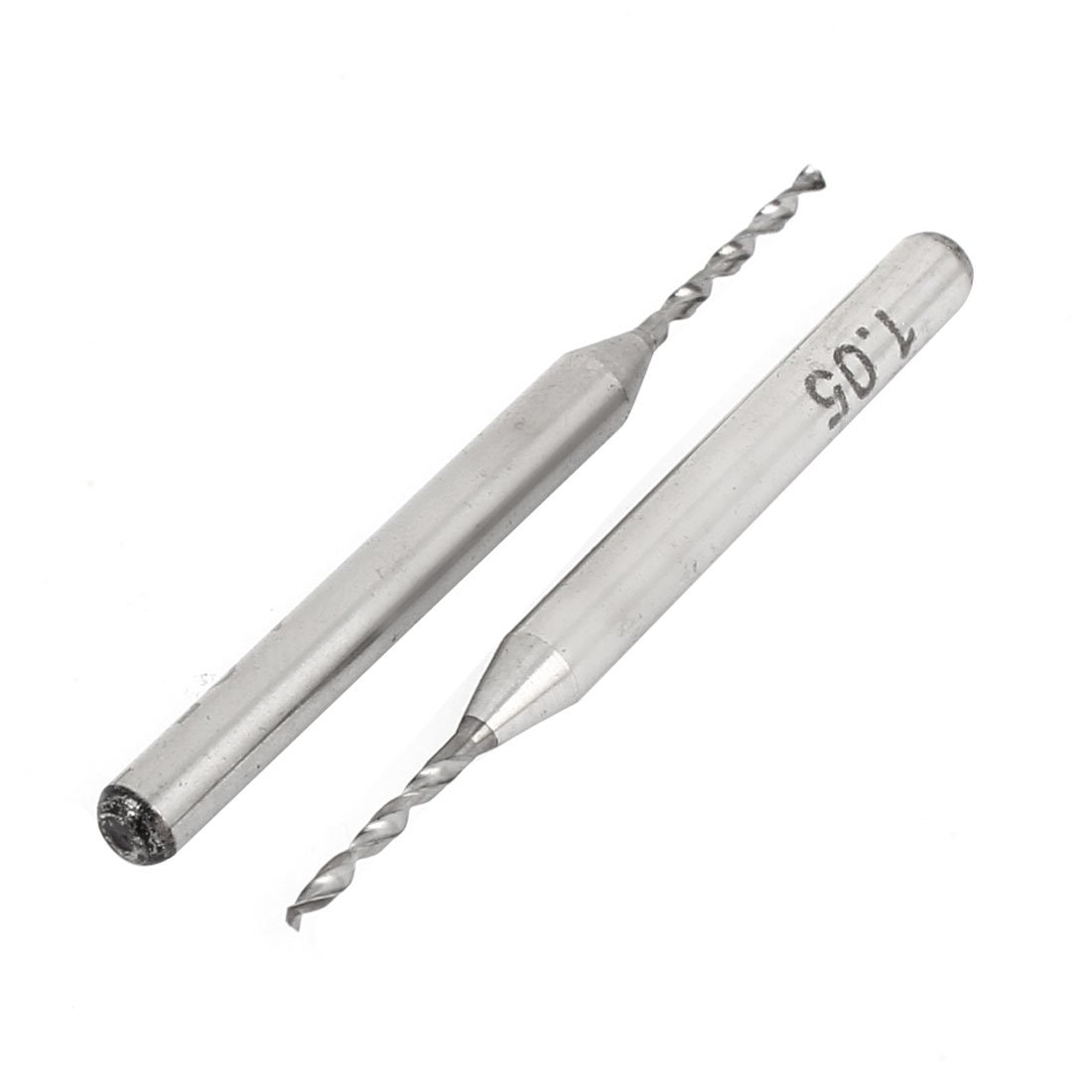 Sourcingmap 10pcs 1.05mm Tip Spiral Flute Tungsten Carbide Micro PCB Drill Bits