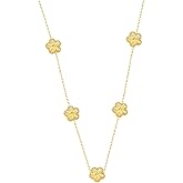 Myrnaist Clover Necklace for Women, Flower pendant Necklace, Five Leaf Clover Necklaces Dainty Lucky Clover Jewelry Gifts