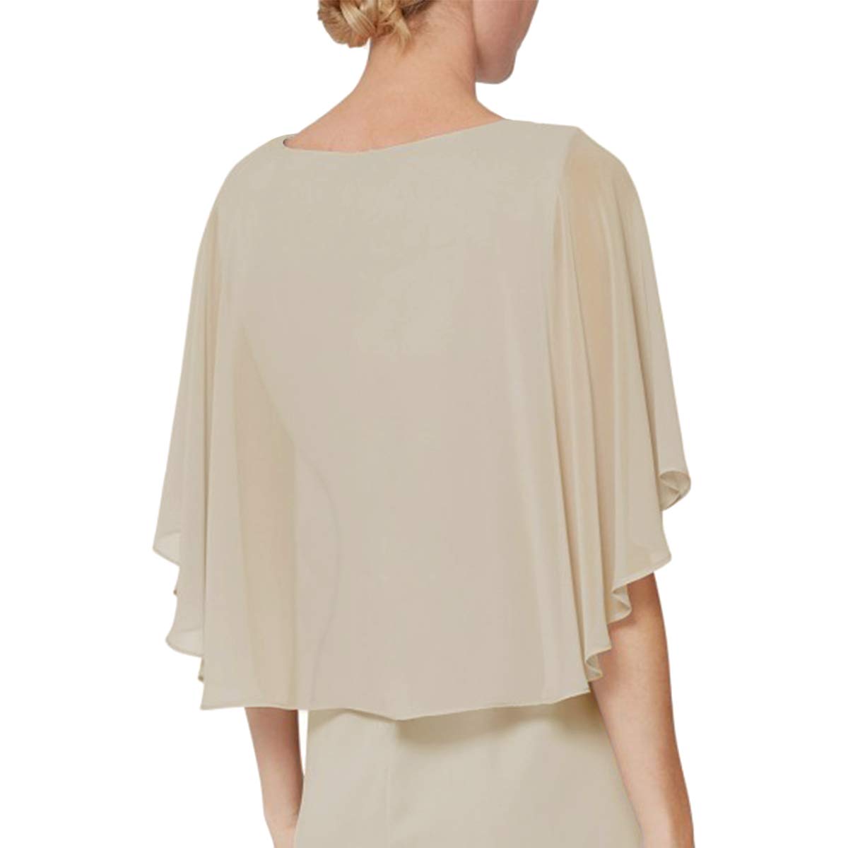 LANSITINA Sheer Chiffon Shrugs Wraps for Evening Bridal Wedding Party