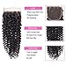 XYHair 4 Bundles Virgin Brazilian Human kinky Curly with Lace Closure Hair Weave 7A 100% Unprocessed Jerry curly hair bundles deep curly weft Extensions Natural Color(16161818+14)