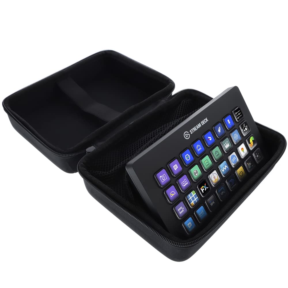 foto-kontor Bag Compatible with Elgato Stream Deck XL Protective Cover Carry Case - Safe Protection for on The go - Black