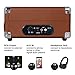 LP&No.1 Portable Suitcase Turntable with Stereo Speaker,3 Speeds Belt-Drive Vinyl Record Player Brownthumb 2