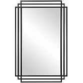 Uttermost Amherst Matte Black Metal 23 3/4" x 36 1/2" Wall Mirror