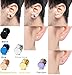 FIBO STEEL 6 Pairs Stainless Steel Stud Earring for Men Women Flat Back Ear Plugs Tunnel Ear Piercing,7MM