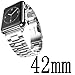 Fwheel Compatible With Apple Watch Band 42mm&44mm,Stainless Steel Replacement Smart Watch Band With Double Button Folding Clasp Compatible With Apple Watch Series 1 2 3 4,Sport,Edition(Silver 42mm)