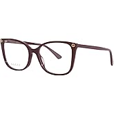 Gucci GG0026O 012 Eyeglasses Women's Burgundy Full Rim Cat Eye 53mm
