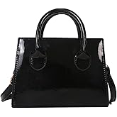 Aebecede Patent Leather Handbag Shinny Clutch Purse Mini Shoulder Bag Evening Purse for Women