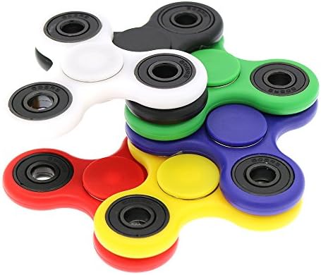 AnnVan Tri-Spinner Fidget Toy - Engineering Plastics Material Hybrid Ceramic Bearing - Good for ADHD and EDC Ultra Durable High Speed (Blue and Green, Pack Of 2)