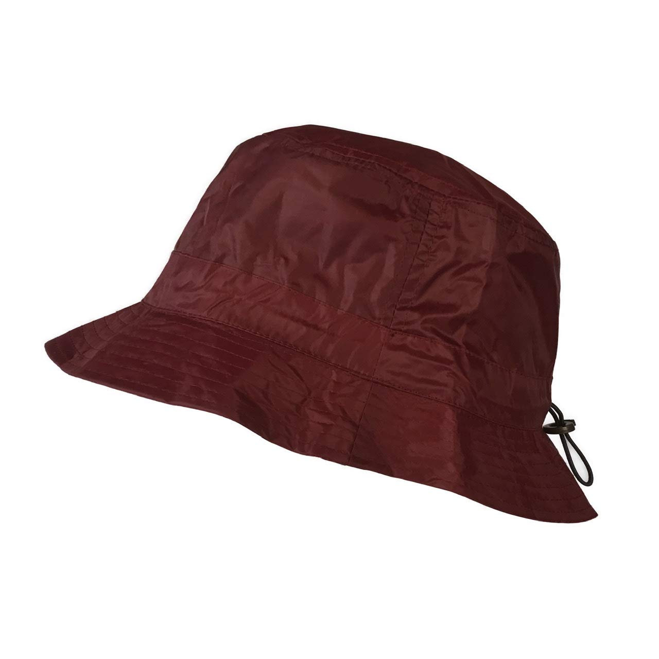 Toutacoo, Adjustable Bucket Rain Hat Nylon Look (08-Bordeaux Red/M/L)