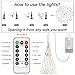 8 packs Firework Lights Copper Wire LED Lights, 8 Modes Dimmable String Fairy Lights with Remote Control, Waterproof Hanging Starburst Lights for Parties,Home,Christmas Outdoor Decoratio (WarmWhite)