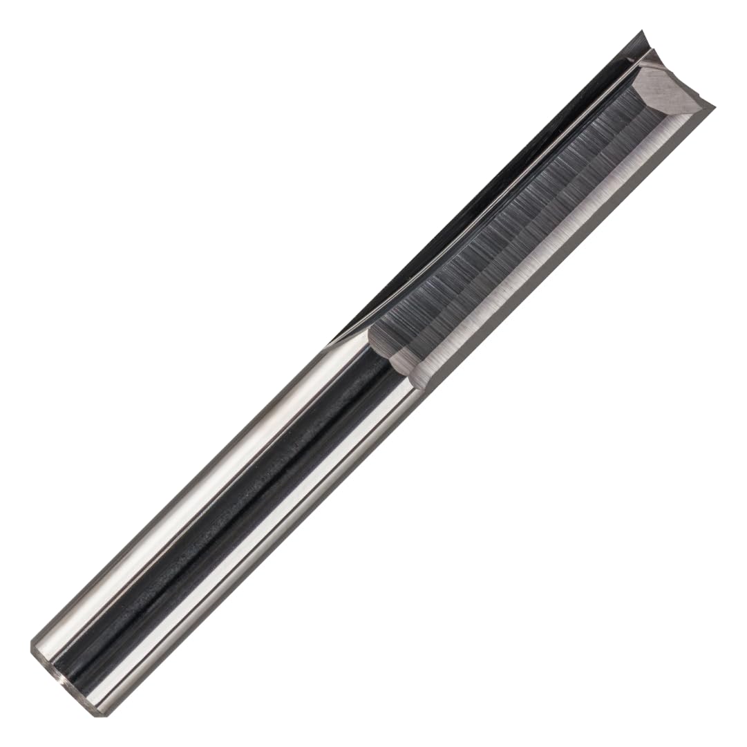 Rennie Tools - 6mm x 22mm Flute - Solid Carbide 2 Flute Straight Bit Router Cutter Plunge Endmill for Wood, MDF Etc