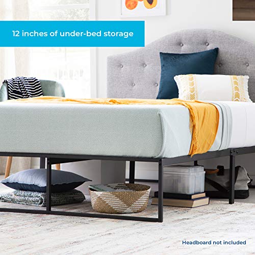 LINENSPA Contemporary Platform King Metal Bed Frame Steel Slats Clearance for Under Bed