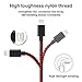 Live2Pedal Compatible iPhone Cable, 4Pack 3FT, 6FT, 10FT Lightning Cable,Nylon Braided Charger to Cable Data Syncing Cord iPhone X/XS/Xsmax/XR/8/8Plus/7/7Plus/6S/6Splus, Se/5S/5, Ipad(Black+Red)